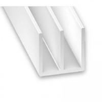 PVC Double Channel White | 21mm x 10.5mm x 2m