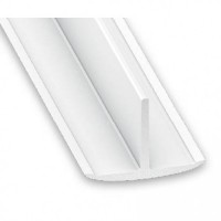 PVC Plastic T Section White | 25mm x 18mm x 1m
