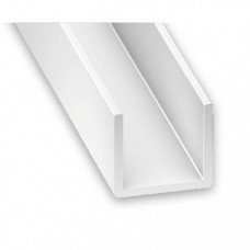 PVC Plastic Channel White | 12mm x 10mm x 1m